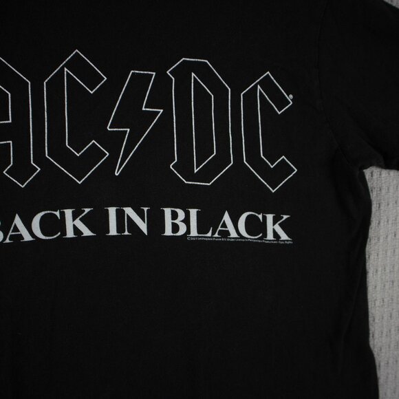 AC/DC 2021 Logo Tee Back in Black Mens Small - Picture 3 of 7